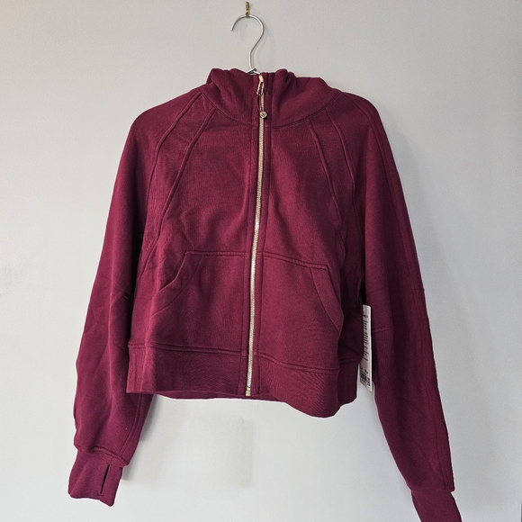 NWT Lululemon Scuba Oversized Full-Zip Hoodie Deep Luxe/Gold XS/S - Picture 7 of 9